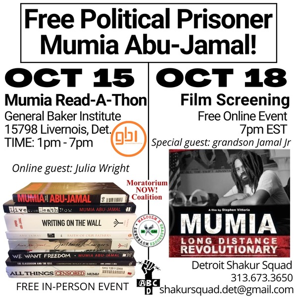Mumia Events Oct 2022
